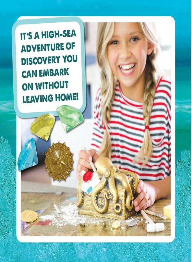 MindWare Dig It Up Discoveries Pirate Mystery Treasure Chest: Giant Discovery Project for Kids - Dig Up 13 Treasures - Includes a Bonus Dig, 2 Chisels and 1 Poster Filled with Pirate Facts and Lore - Image 2